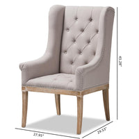 Cedar French Beige Lounge Chair - living-essentials