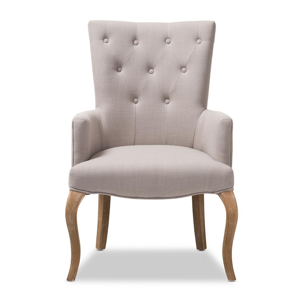 Clio French Beige Lounge Chair - living-essentials