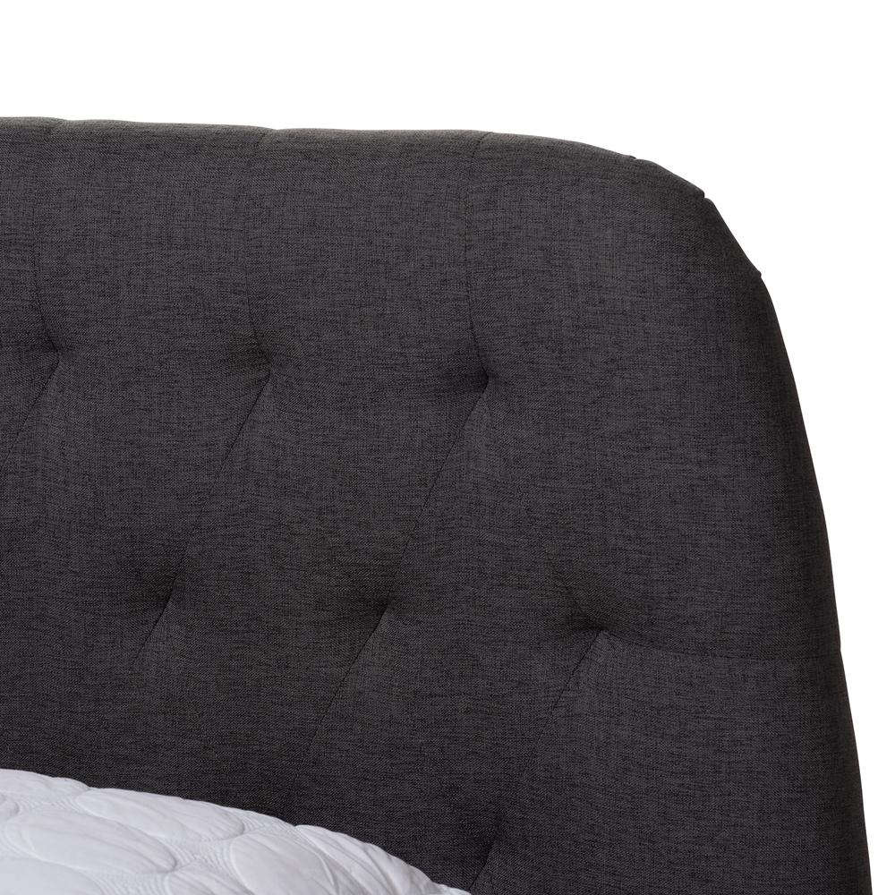 Indigo Dark Grey Queen Platform Bed - living-essentials