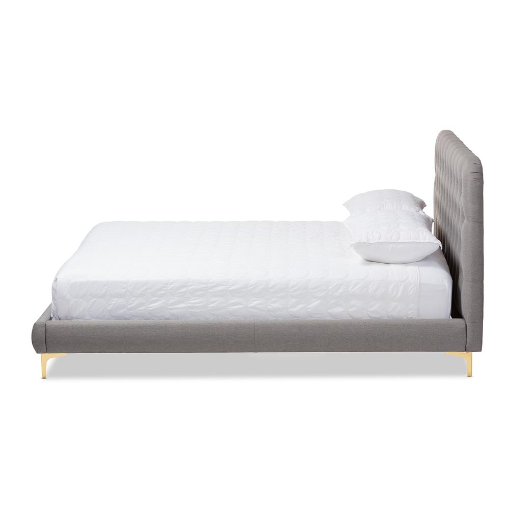 Indigo Light Grey King Platform Bed - living-essentials