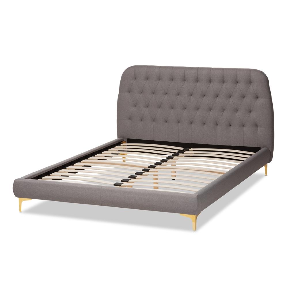 Indigo Light Grey Queen Platform Bed - living-essentials