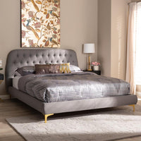 Indigo Light Grey Full Platform Bed - living-essentials