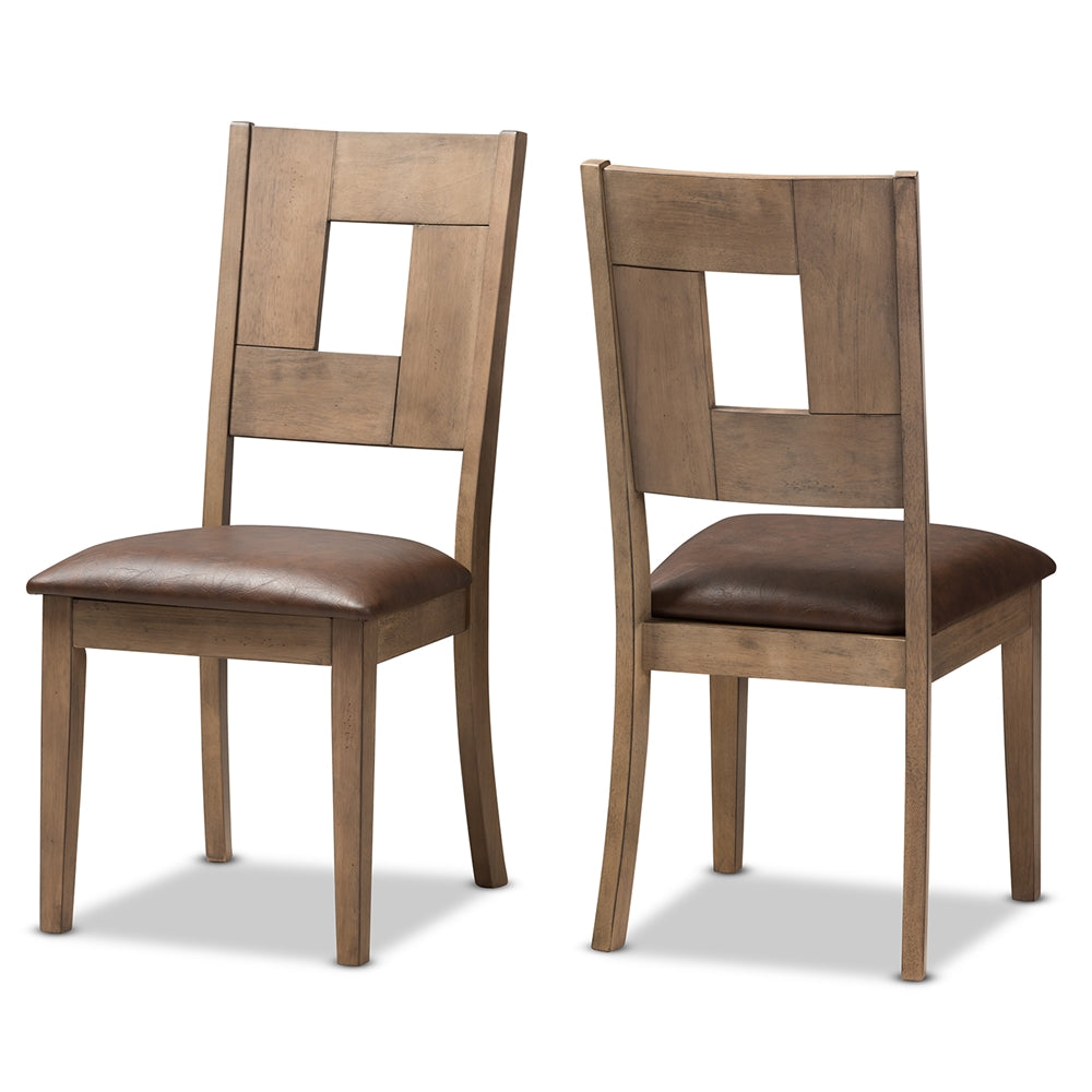 Giorgio Weathered Grey Dining Chair (Set of 2) - living-essentials