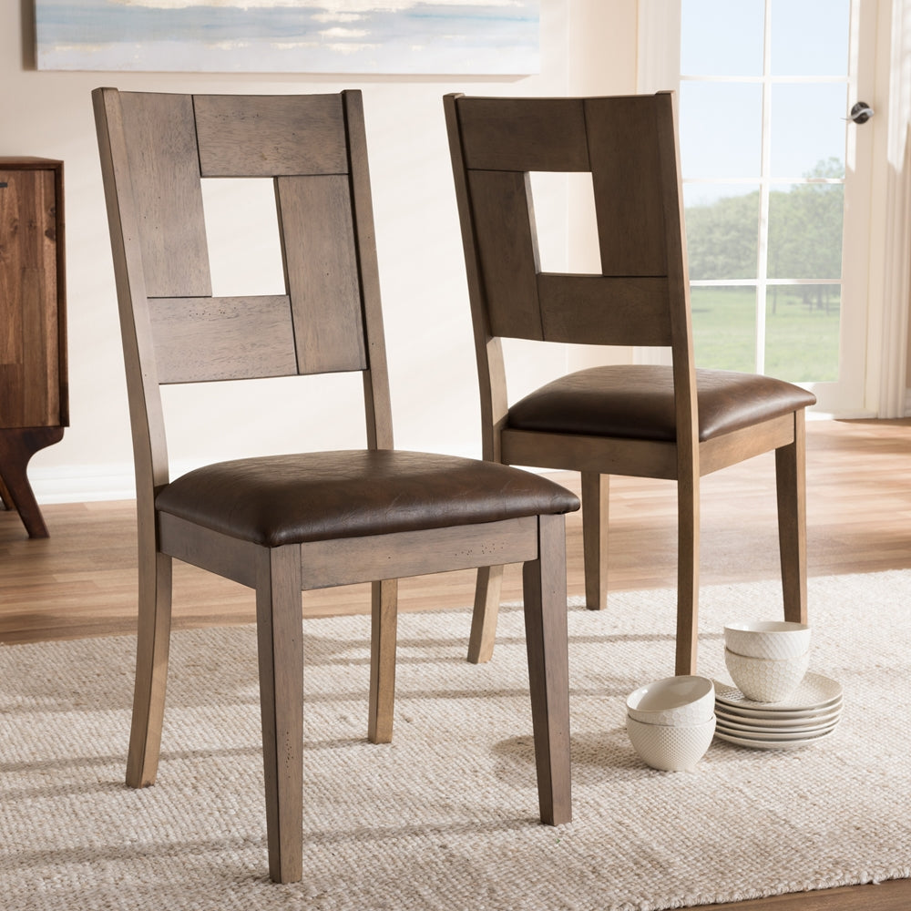 Giorgio Weathered Grey Dining Chair (Set of 2) - living-essentials