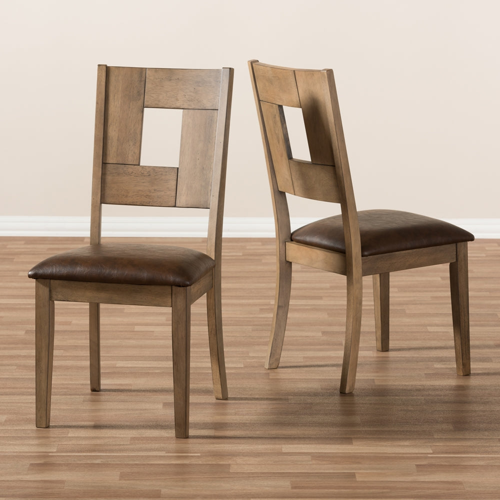 Giorgio Weathered Grey Dining Chair (Set of 2) - living-essentials