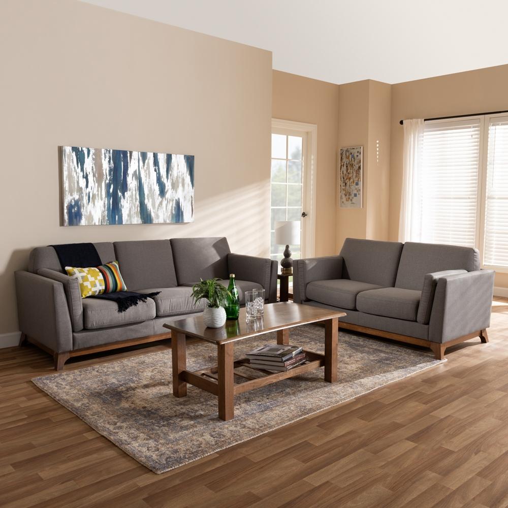 Salma Grey Velvet 2-Piece Living Room Set - living-essentials