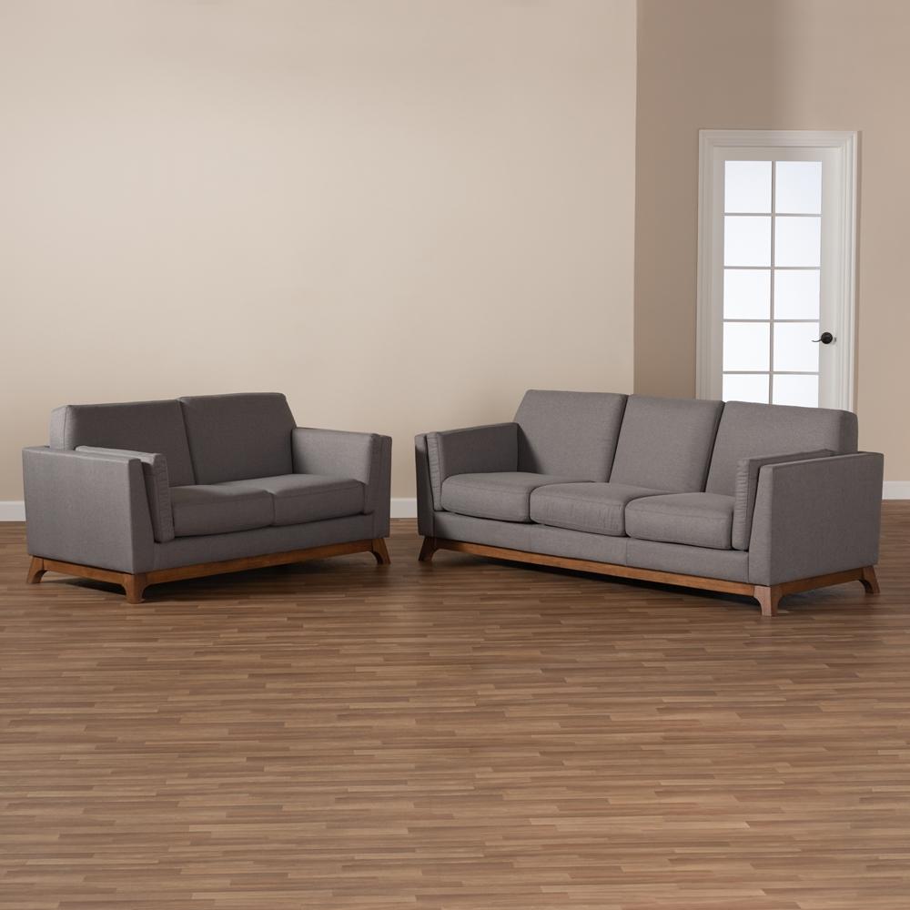 Salma Grey Velvet 2-Piece Living Room Set - living-essentials