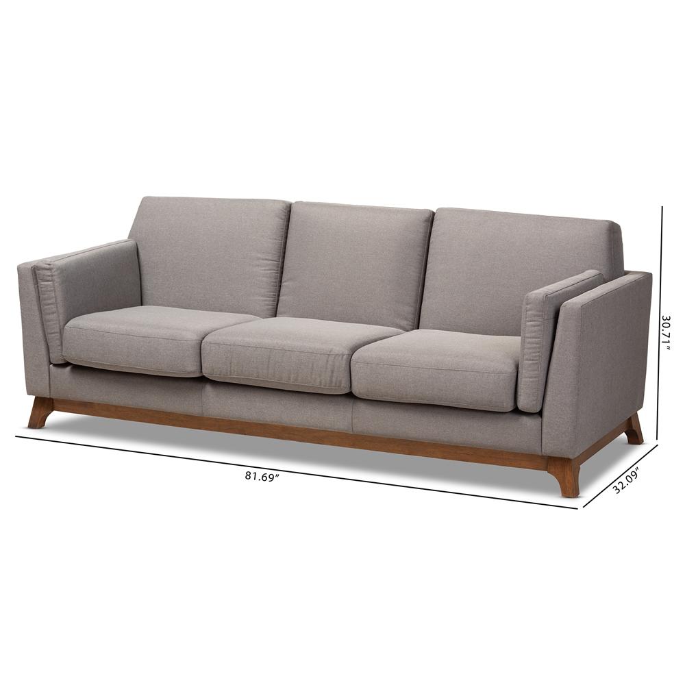 Salma Grey 3-Seater Sofa - living-essentials