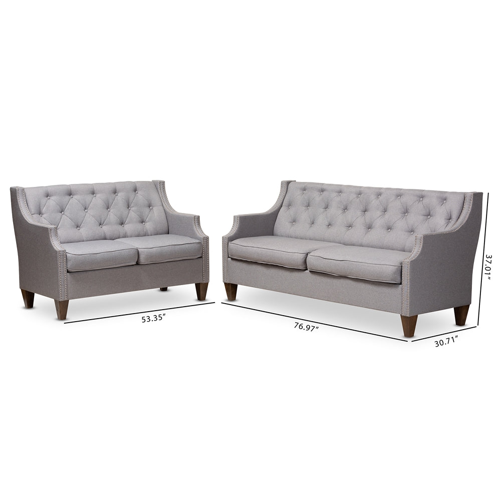 Celeste Grey 2-Piece Living Room Set - living-essentials