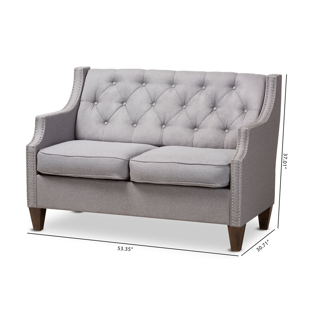 Celeste Grey 2-Seater Loveseat - living-essentials