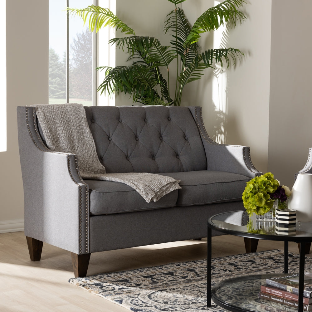 Celeste Grey 2-Seater Loveseat - living-essentials