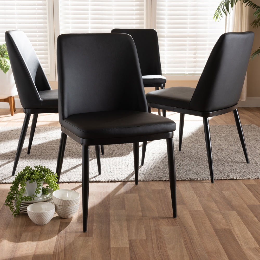 Dario Leather Dining Chair (Set of 4) - living-essentials