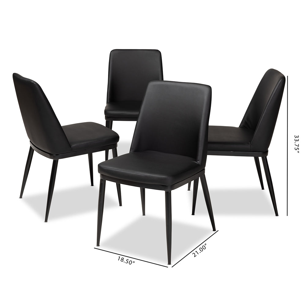 Dario Leather Dining Chair (Set of 4) - living-essentials