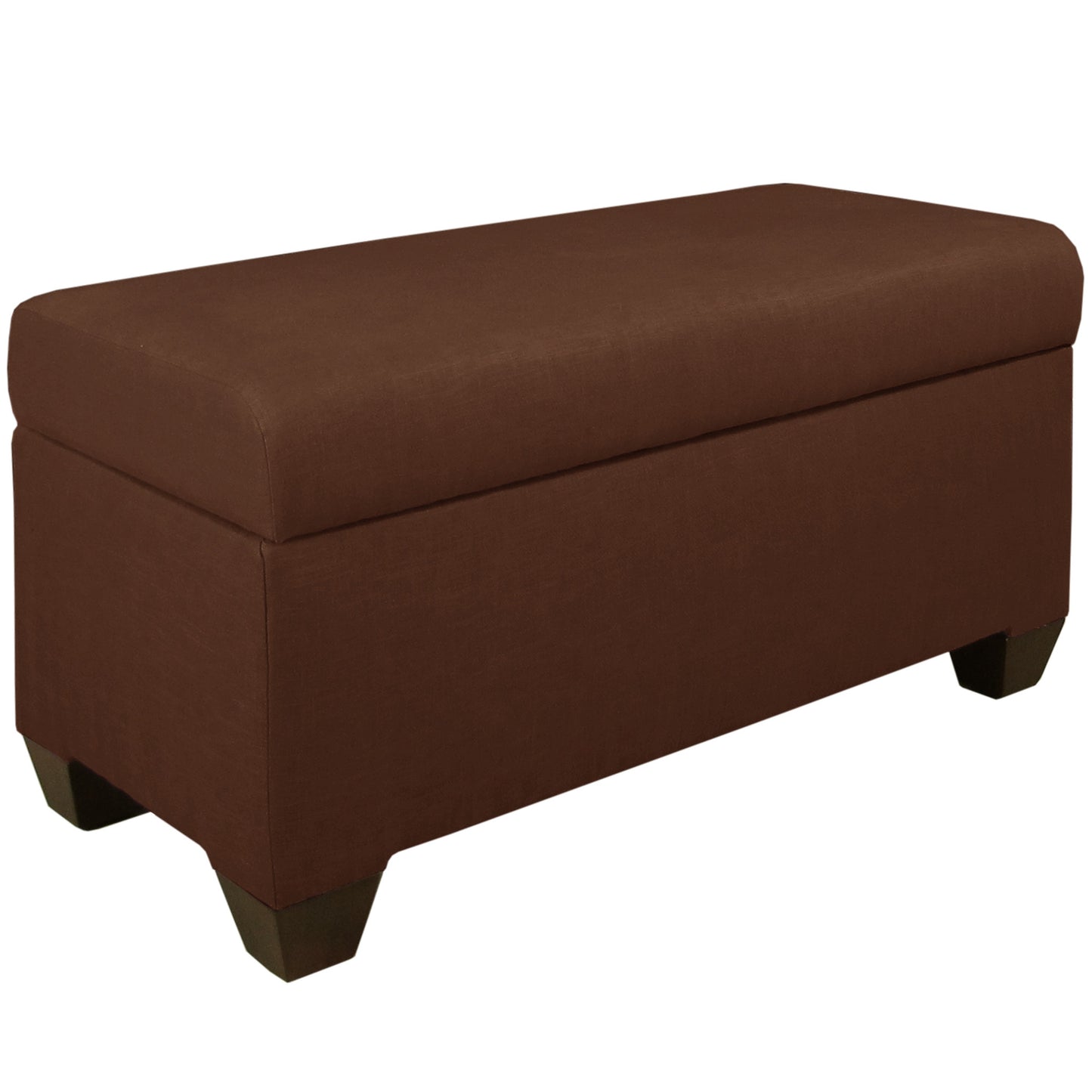 Edith Linen Chocolate Storage Bench - living-essentials