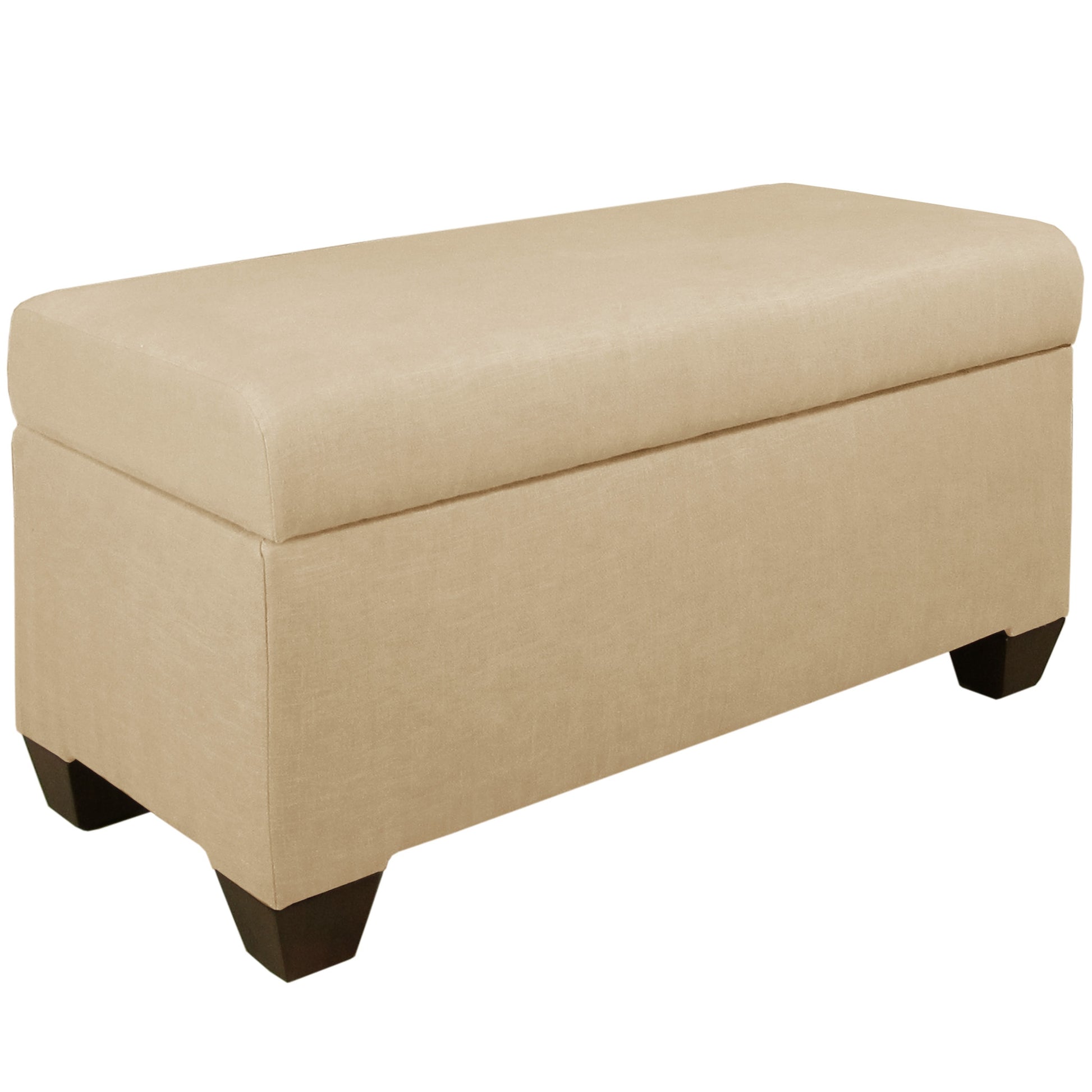 Edith Linen Sandstone Storage Bench - living-essentials