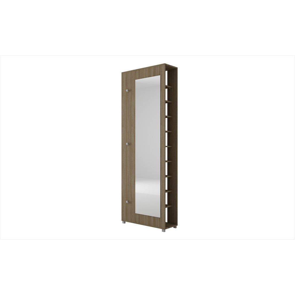 Valencia 1.0- 10- Shelf with 3 Hooks and Mirror Shoe Closet - living-essentials