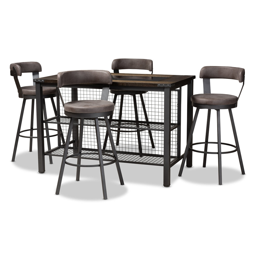 Ariel Antique 5-Piece Pub Set - living-essentials