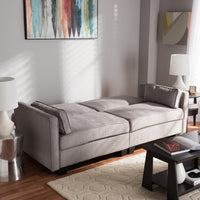 Delight Modern Light Gray Fabric Sleeper Sofa - living-essentials