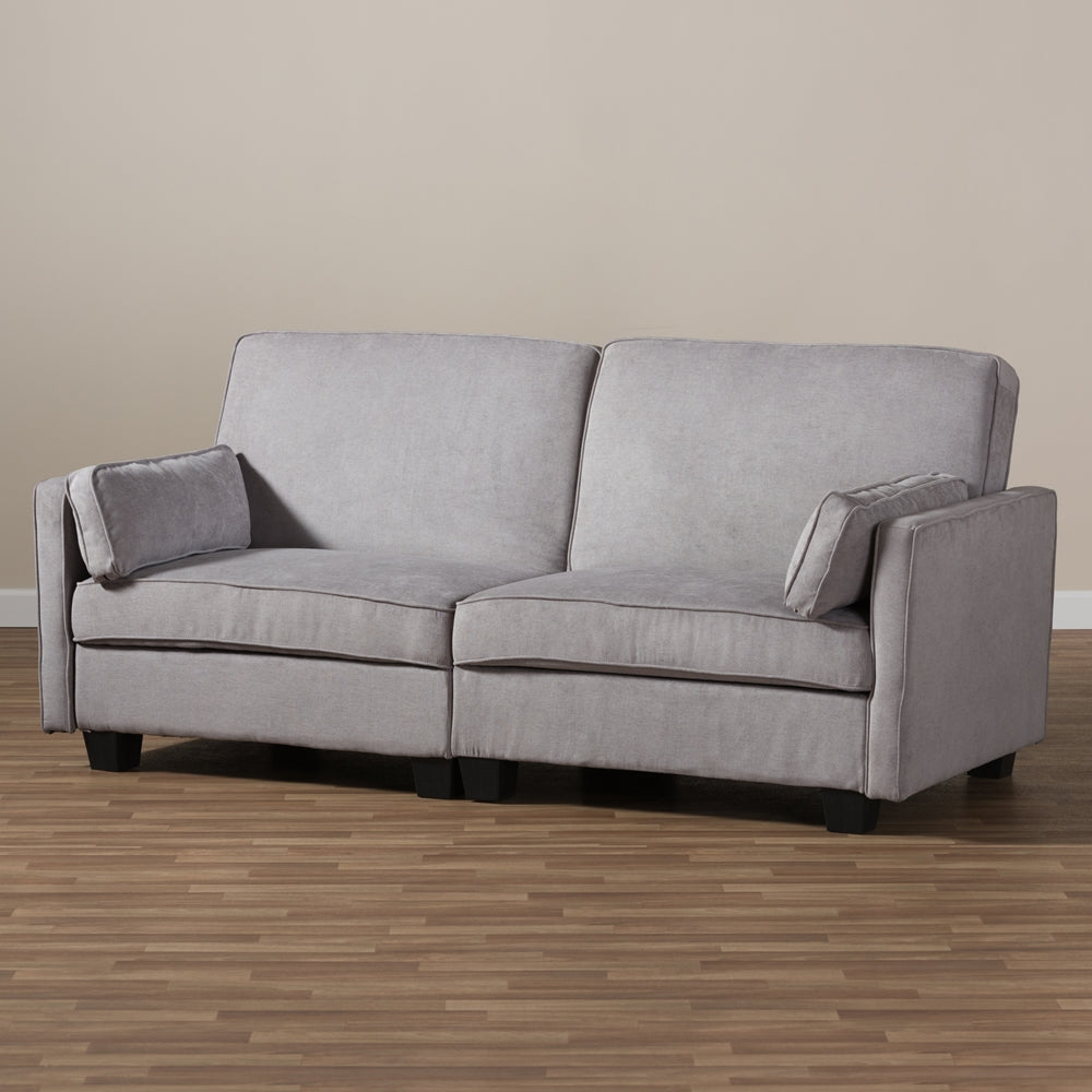 Delight Modern Light Gray Fabric Sleeper Sofa - living-essentials