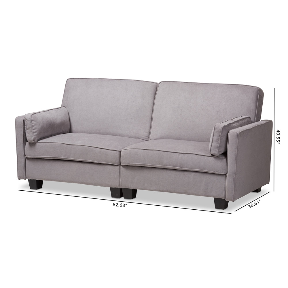 Delight Modern Light Gray Fabric Sleeper Sofa - living-essentials