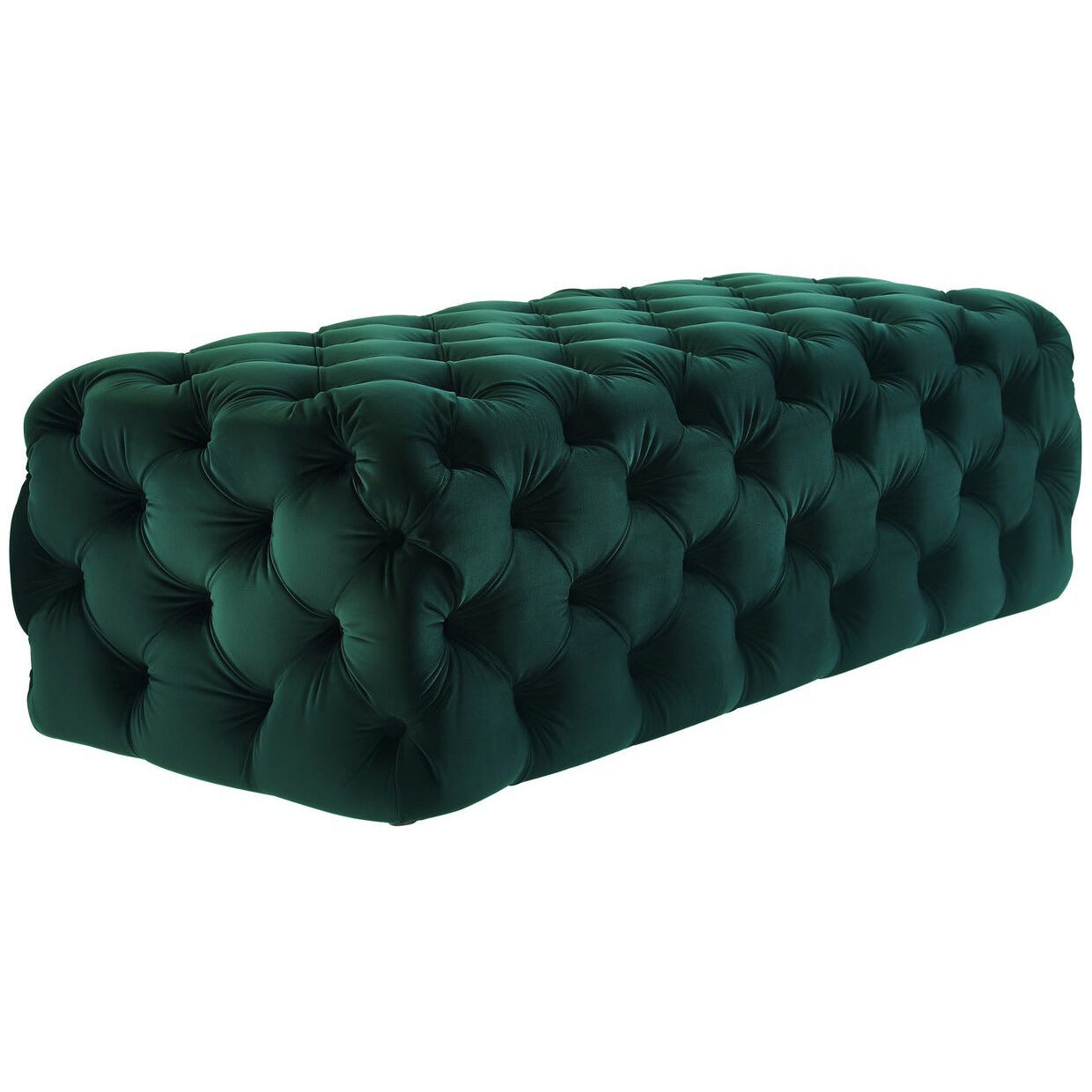 Kayla Velvet Ottoman - living-essentials