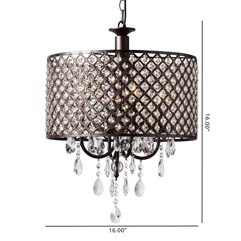 Gabriela 4-light Drum Pendant Light Chandelier - living-essentials