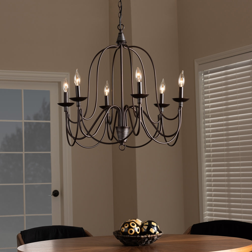 Priya Transitional 6-Light Chandelier - living-essentials