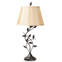Cali Transitional Black Metal Leaf Table Lamp - living-essentials