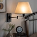 Kira Black Metal Swing Arm Wall Sconce Lamp - living-essentials