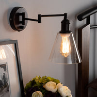 Maven Vintage Farmhouse Swing Arm Wall Sconce Lamp - living-essentials