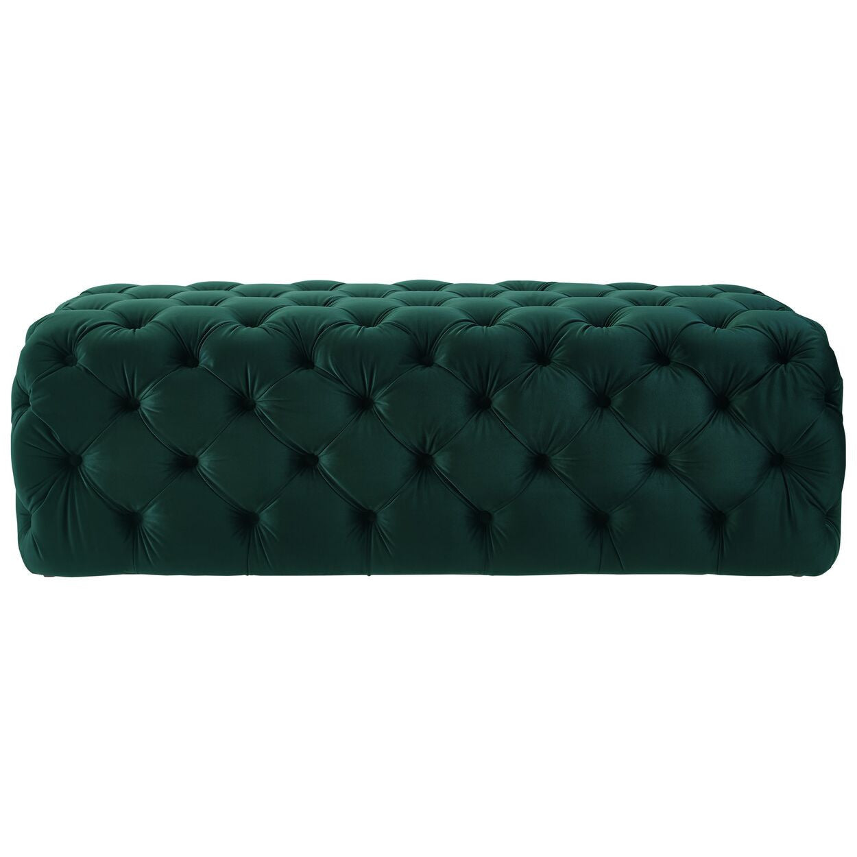 Kayla Velvet Ottoman - living-essentials