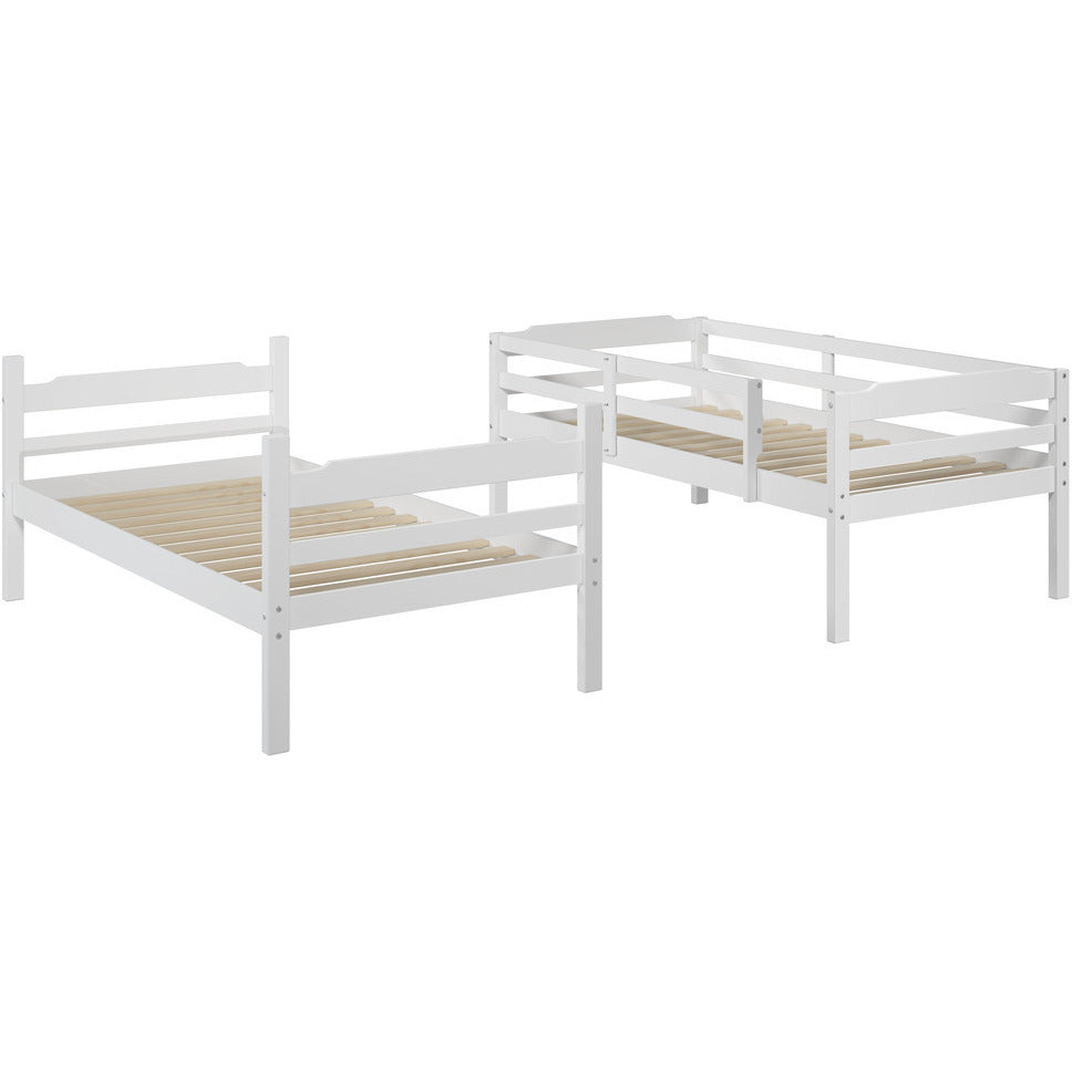 Hayden Solid Pine Wood Twin Size Bunk Bed - living-essentials
