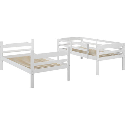 Hayden Solid Pine Wood Twin Size Bunk Bed - living-essentials