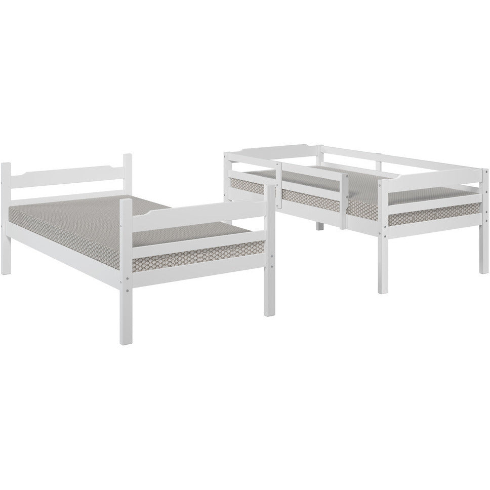 Hayden Solid Pine Wood Twin Size Bunk Bed - living-essentials