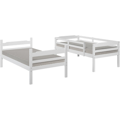 Hayden Solid Pine Wood Twin Size Bunk Bed - living-essentials