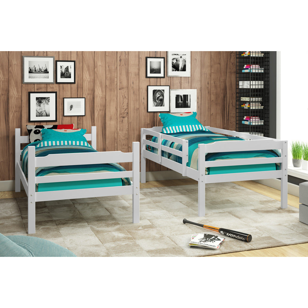 Hayden Solid Pine Wood Twin Size Bunk Bed - living-essentials