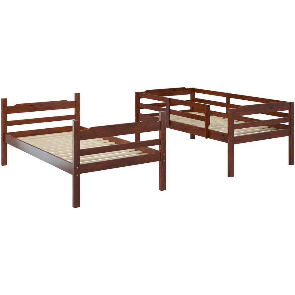 Hayden Solid Pine Wood Twin Size Bunk Bed - living-essentials