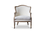 Cael Traditional Oak French Accent Chair - living-essentials