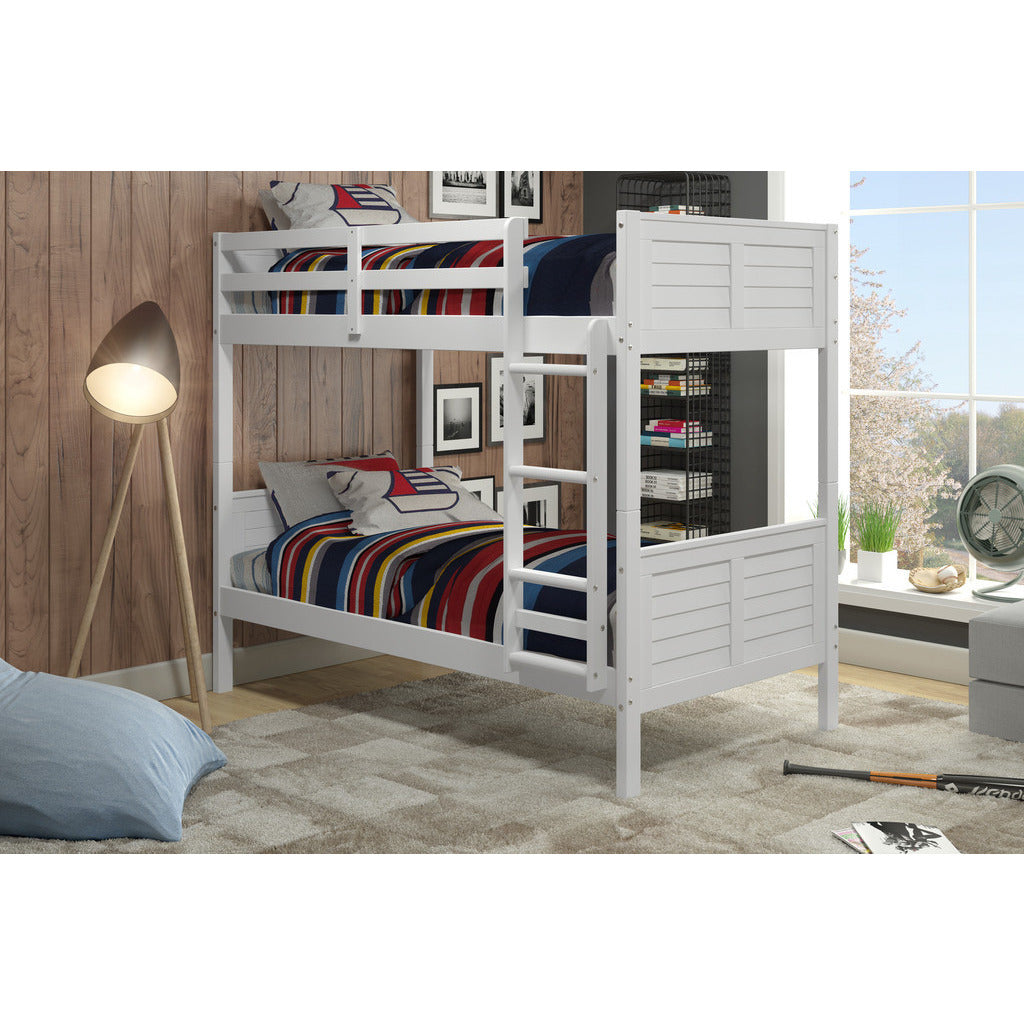 Realm Solid Pine Wood Twin Size Bunk Bed - living-essentials