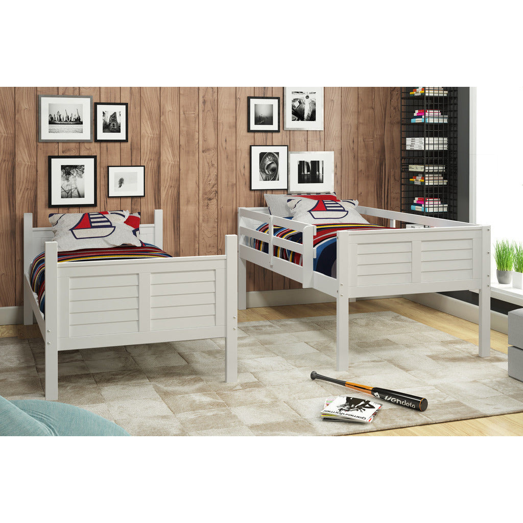 Realm Solid Pine Wood Twin Size Bunk Bed - living-essentials