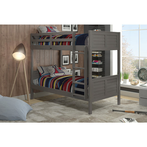 Realm Solid Pine Wood Twin Size Bunk Bed - living-essentials