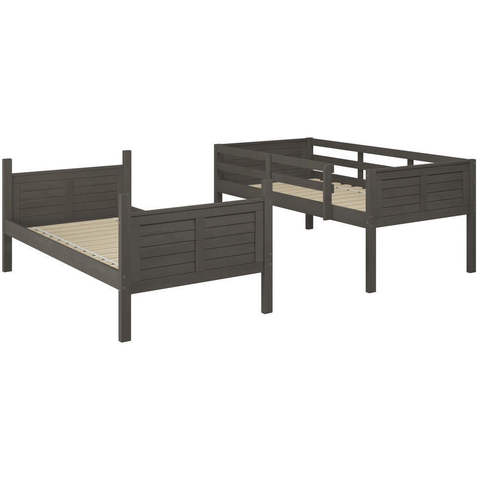 Realm Solid Pine Wood Twin Size Bunk Bed - living-essentials