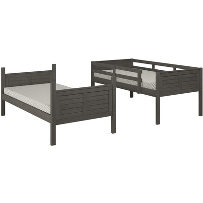 Realm Solid Pine Wood Twin Size Bunk Bed - living-essentials