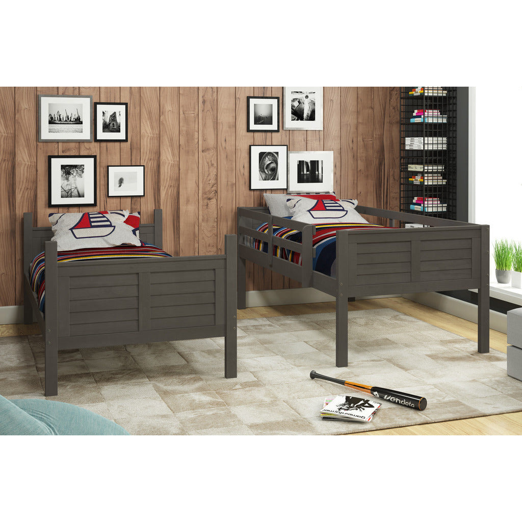 Realm Solid Pine Wood Twin Size Bunk Bed - living-essentials