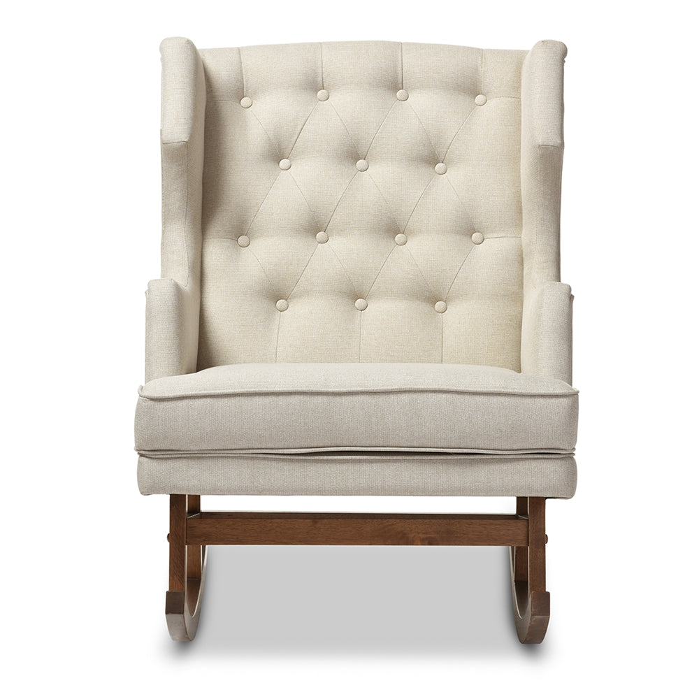 Felix Mid-Century Modern Fabric  Rocking Chair - living-essentials