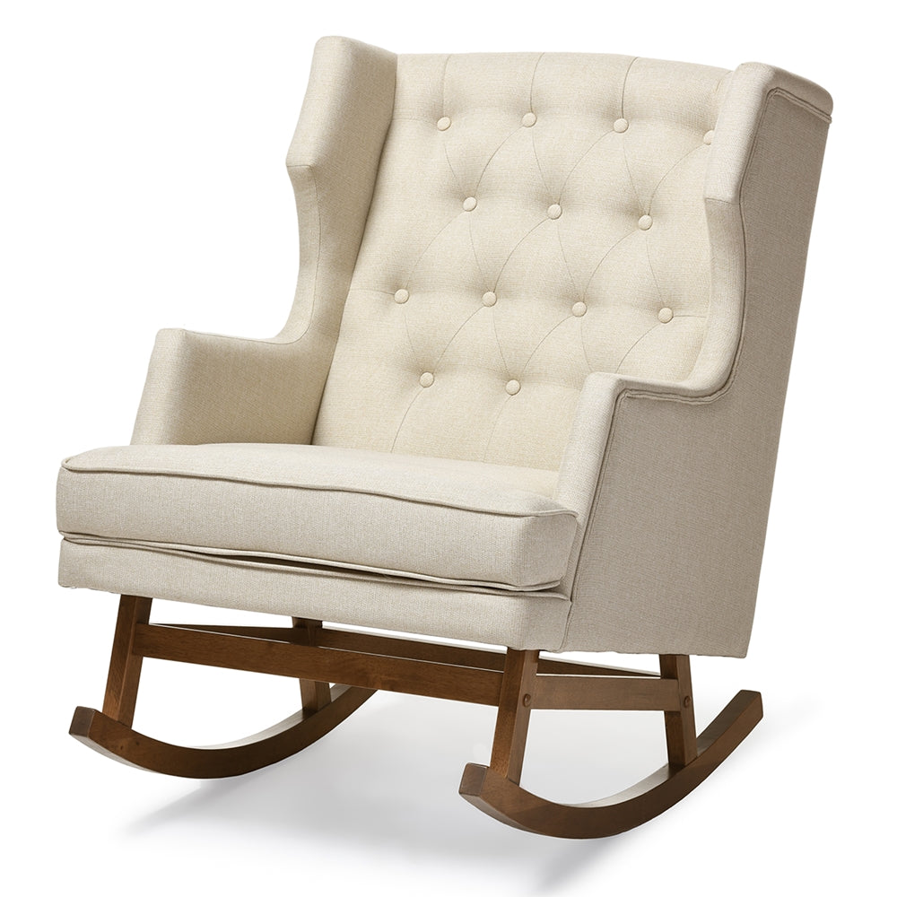 Felix Mid-Century Modern Fabric  Rocking Chair - living-essentials