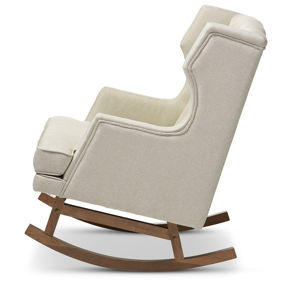 Felix Mid-Century Modern Fabric  Rocking Chair - living-essentials