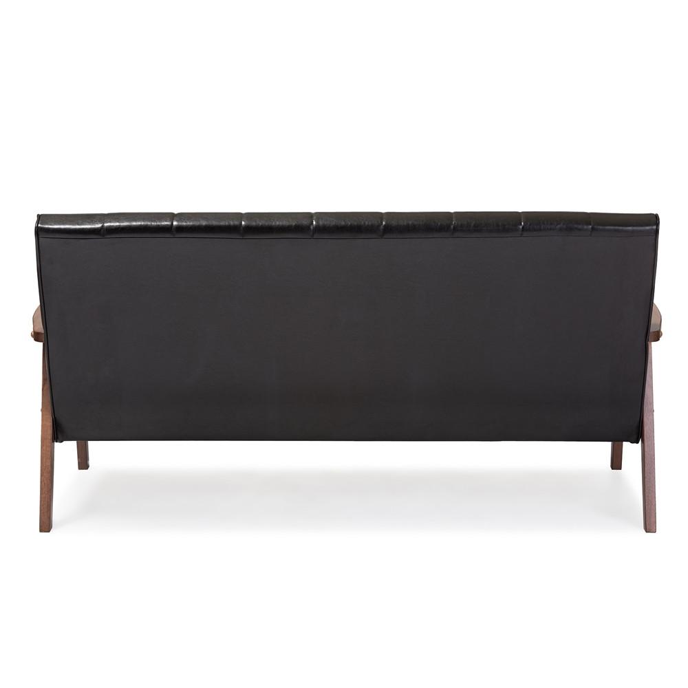 Neale Mid-century Scandinavian Style 3-Seater Wooden Sofa - living-essentials