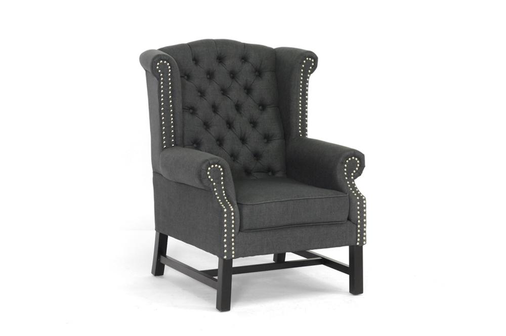 Sarina Gray Linen Club Chair - living-essentials