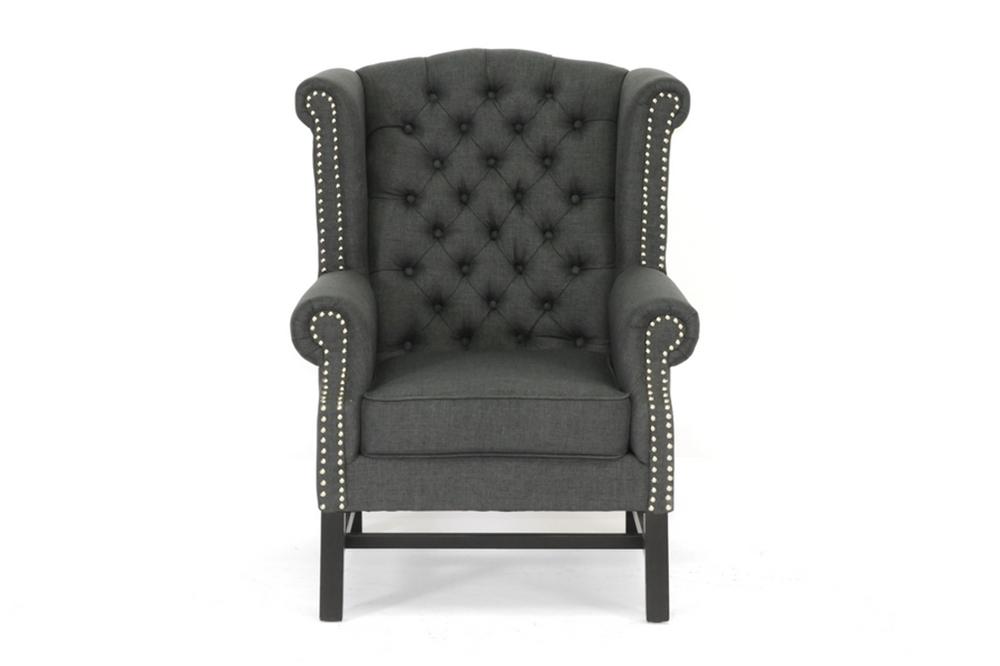 Sarina Gray Linen Club Chair - living-essentials